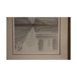 Bleistiftzeichnung einer Landschaft