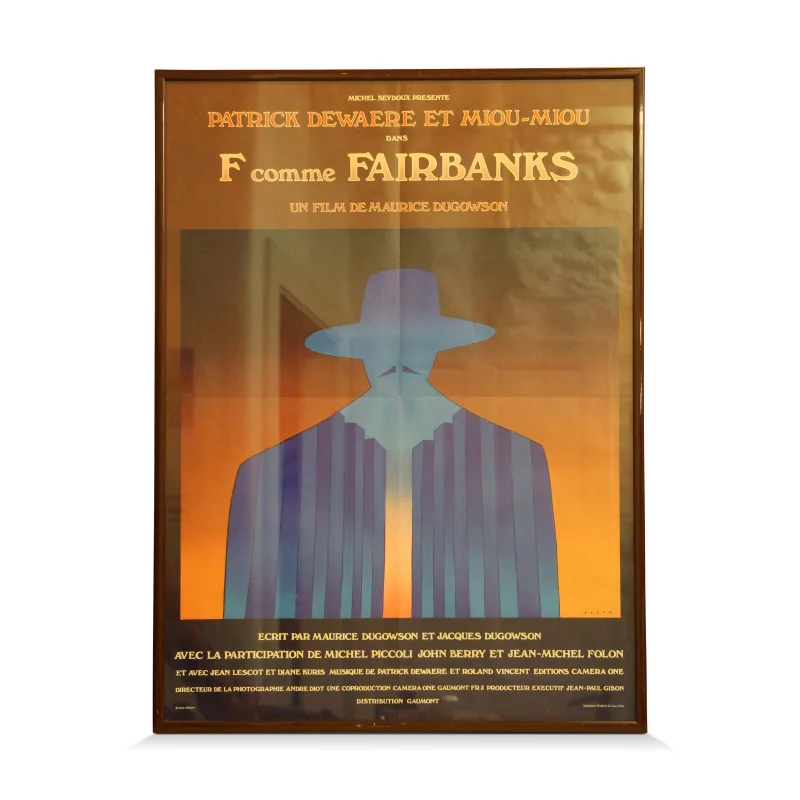 framed “F comme Fairbanks” movie poster. - Moinat - Painting - Miscellaneous