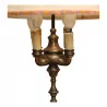 Bronze lamp with 4 lights with cream-coloured lampshade and … - Moinat - Chandeliers, Ceiling lamps