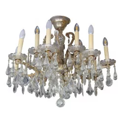 12-light crystal chandelier.