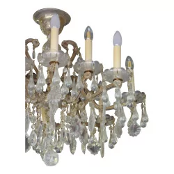 12-light crystal chandelier.