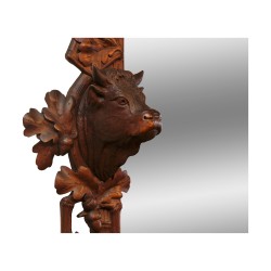 carved wooden mirror. Brienz, Switzerland.