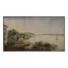 Small watercolor painting of a landscape - Moinat - Painting - Landscape