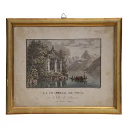 colored engraving “THE CHAPEL OF TELL” “on the Lake of …