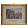 colored engraving “THE CHAPEL OF TELL” “on the Lake of … - Moinat - Prints, Reproductions