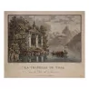 colored engraving “THE CHAPEL OF TELL” “on the Lake of … - Moinat - Prints, Reproductions