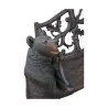 Bärenbank aus geschnitztem Holz. Brienz, Schweiz, um 1880. - Moinat - Brienz