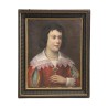 Portrait on a re-canvas - Moinat - Painting - Portrait