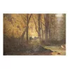 Peinture huile sur toile d’un paysage - Moinat - Tableaux - Paysage