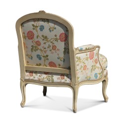 Louis XV shepherdess in aged white painted beech wood …