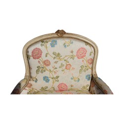 Louis XV shepherdess in aged white painted beech wood …
