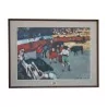 Tableau huile sur toile “La Corrida”, reproduction de Picasso. - Moinat - Tableaux - Divers