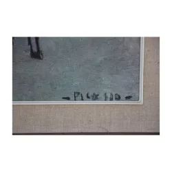 Tableau huile sur toile “La Corrida”, reproduction de Picasso.