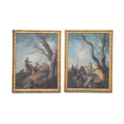 Pair of paintings from the school of Andrea LOCATELLI (1695-1741) …