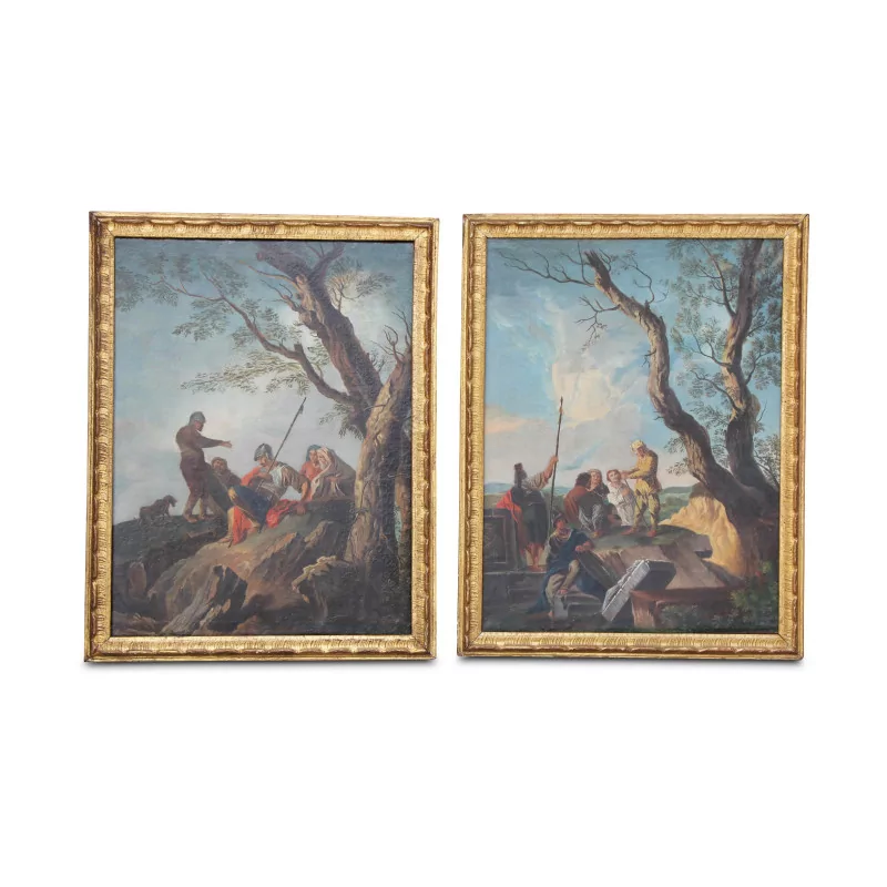 Pair of paintings from the school of Andrea LOCATELLI (1695-1741) … - Moinat - Painting - Miscellaneous