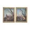 Pair of paintings from the school of Andrea LOCATELLI (1695-1741) … - Moinat - Painting - Miscellaneous