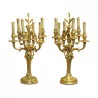 2 Chandeliers en bronze - Moinat - Bougeoirs, Chandeliers