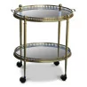 Small oval service-boy in shiny brass with trays in … - Moinat - Serving tables