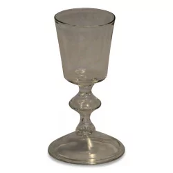 Hand-blown Pyrex white wine glass.