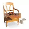 Sessel / Directoire-Stuhl in Nussbaum, Rückenlehne … - Moinat - Armlehnstühle, Sesseln