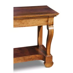 Louis-Philippe console in flamed walnut with 1 drawer. Swiss, …