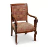 Louis-Philippe walnut armchair. Used fabric. Around 1830. … - Moinat - Chairs