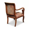 Louis-Philippe walnut armchair. Used fabric. Around 1830. … - Moinat - Chairs
