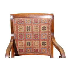 把 Louis-Philippe 胡桃木扶手椅。用过的面料。大约在 1830 年……