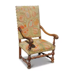 кресло Людовика XIII из орехового дерева