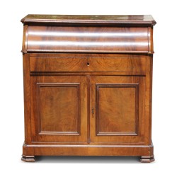 Walnut washbasin cabinet with Carrara marble interior …