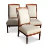 Set of 3 Second Empire fireside chairs in mahogany with … - Moinat - Chairs