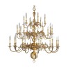 Lustre hollandais en bronze et laiton - Moinat - Lustres, Plafonniers