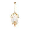 lantern in cream and gold painted metal. - Moinat - Chandeliers, Ceiling lamps