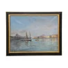 Painting “Morning in the port” by Louis Amédée BAUDIT … - Moinat - Painting - Navy