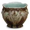 slip planter decorated with mandeglories. France. - Moinat - Flowerpot holders, Interior planters