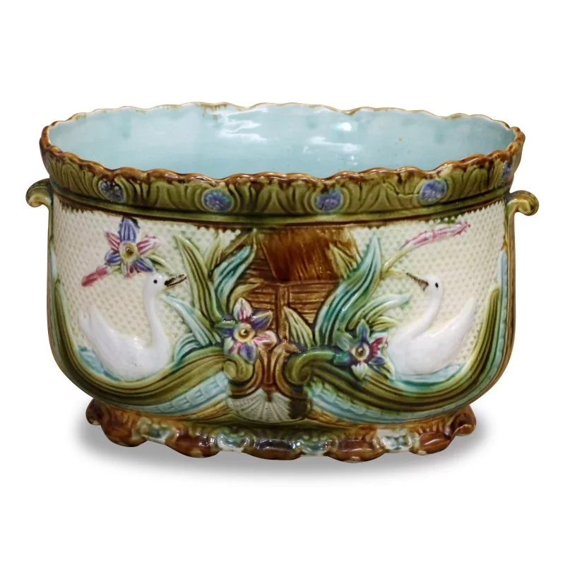 天鹅装饰的便壶。法国。 - Moinat - 关于花盆, 室内花盆