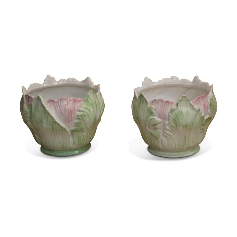 Pair of flower slip pots. - Moinat - Flowerpot holders, Interior planters