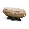 Slip pot decorated with flowers. - Moinat - Flowerpot holders, Interior planters