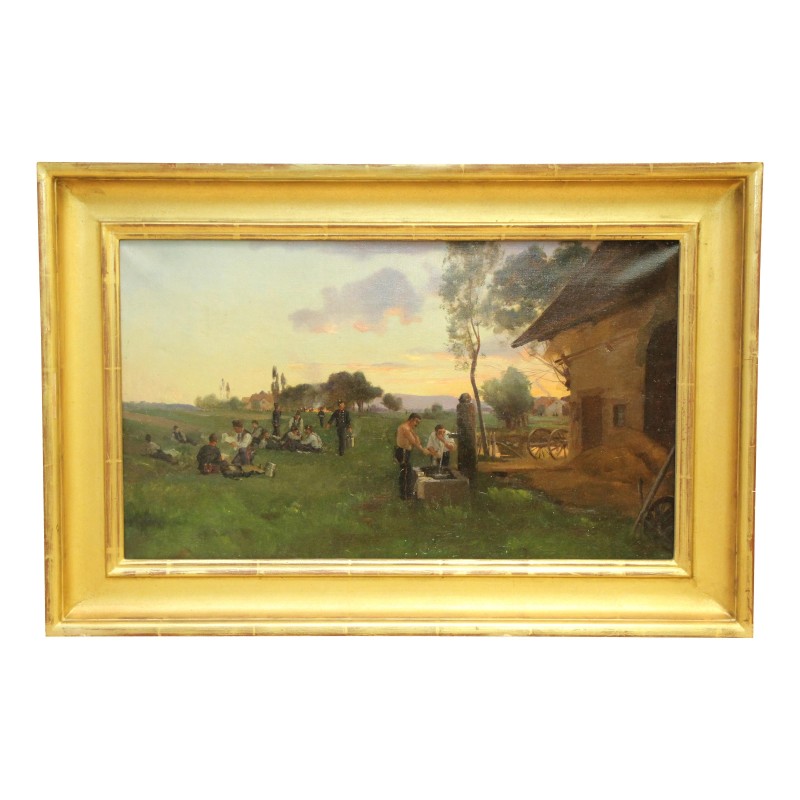 Tableau huile sur toile “Soldat français en campagne”. - Moinat - Tableaux - Paysage Tableau huile sur toile “Soldat français en campagne”. - Moinat - Tableaux - Paysage
