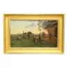 Картина маслом на холсте «Французский солдат в деревне». - Moinat - Картины - Пейзаж