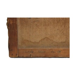 Tableau huile sur toile “Soldat français en campagne”.