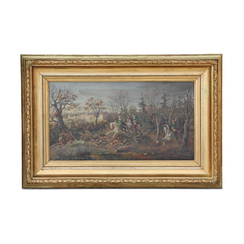 布面油画“狩猎场景” - Moinat - 画 - 各种的 布面油画“狩猎场景” - Moinat - 画 - 各种的