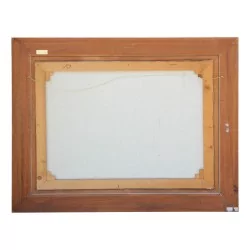 布面油画“港口中的三桅帆船”