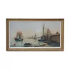 Tableau huile sur toile “Le port” signé en bas à droite Marcel … - Moinat - Tableaux - Marine