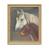 Oil painting on canvas “The mare and her foal” after a … - Moinat - Painting - Miscellaneous