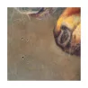 Ölgemälde auf Leinwand „Die Stute und ihr Fohlen“ nach … - Moinat - Gemälden - Verschieden
