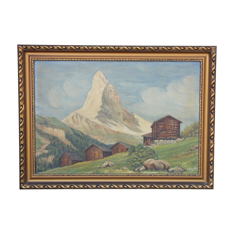 布面油画“马延山和马特洪峰” - Moinat - 画 - 景观 布面油画“马延山和马特洪峰” - Moinat - 画 - 景观