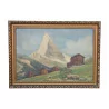 oil painting on canvas “Les mayens et le Cervin” signed L. … - Moinat - Painting - Landscape