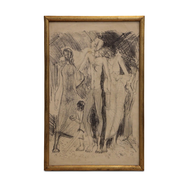 Lithograph painting “Characters” - Moinat - Prints, Reproductions Lithograph painting “Characters” - Moinat - Prints, Reproductions