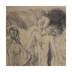 Lithograph painting “Characters”